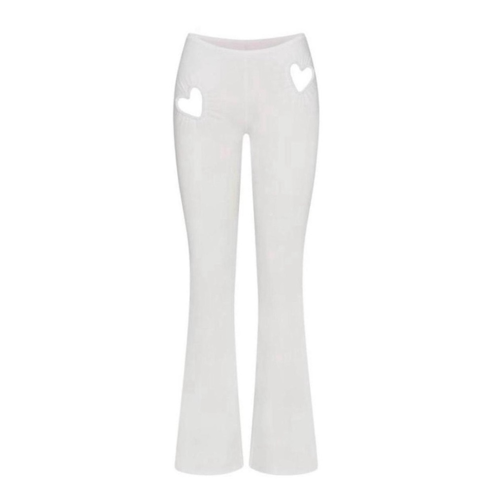 SKIMS White Pants with Heart Cutout